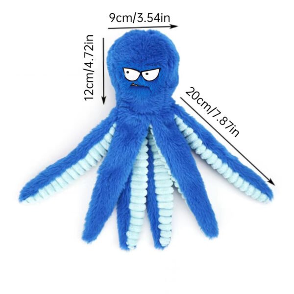 Octopus-Shaped Squeaky Bite-Resistant Dog Toy