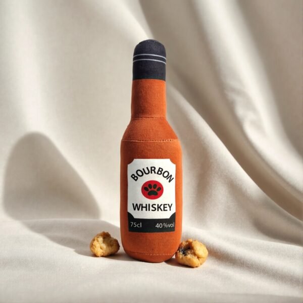 Plush Wine Bottle Chew Toy for Pets